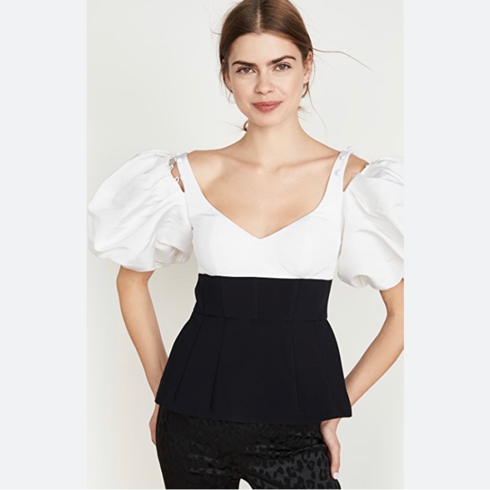 Prabal Gurung Removable Puff Sleeve Blouse - Size 2